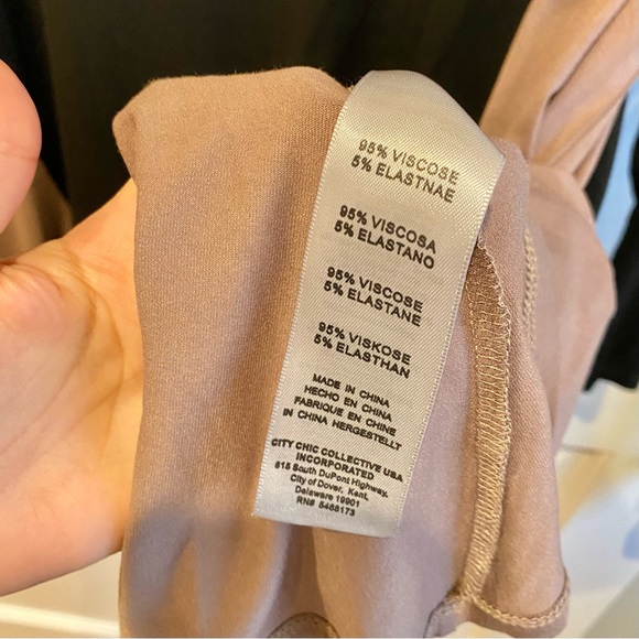 Avenue Black Color Block Tunic Top Size 30/32 - Picture 4 of 4